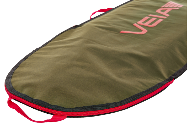 VEIA Explorer 6'0 Single Day Bag Squadron — premium 600D Cordura surfboard bag with heat-reflective backing and full padding, available at Freeride Surf & Skate NZ.