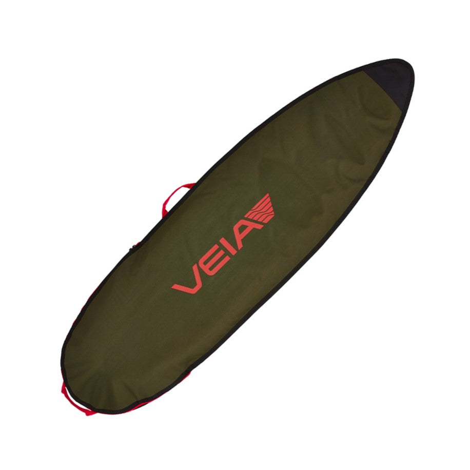 VEIA Explorer 6'0 Single Day Bag Squadron — premium 600D Cordura surfboard bag with heat-reflective backing and full padding, available at Freeride Surf & Skate NZ.