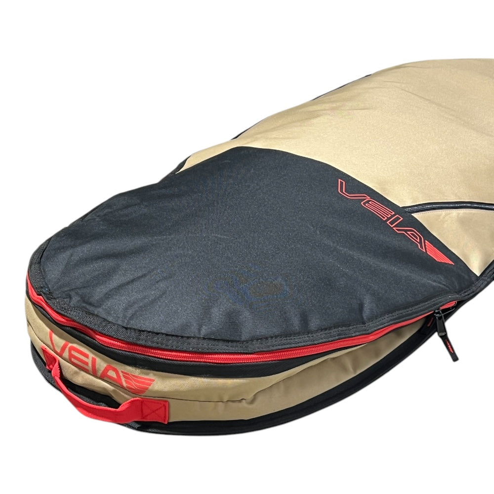 VEIA Explorer 7'0 Fish Day Bag Desert — premium 600D Cordura surfboard bag with heat-reflective backing and full padding, available at Freeride Surf & Skate NZ.