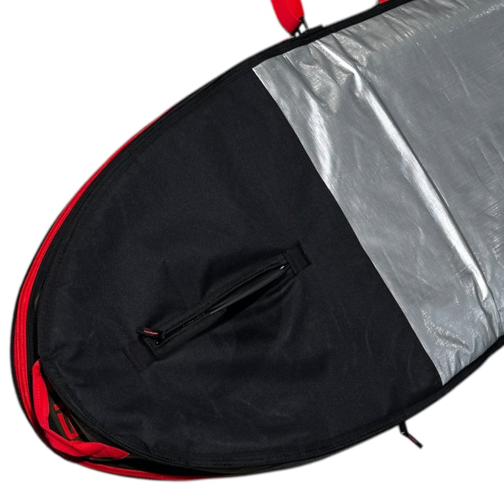 VEIA Explorer Midlength Surfboard Travel Bag 6’0" in Squadron — padded surfboard bag with fin slot and reinforced nose, available at Freeride Surf & Skate NZ.