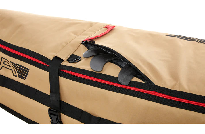 VEIA Four Board 6'6 Travel Bag — JJF-designed multi-board surf travel cover with padded protection and Pro Quadrant construction, available at Freeride Surf & Skate NZ.