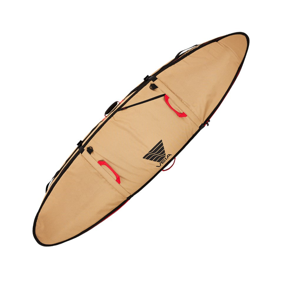 VEIA Four Board 7'0 Travel Bag Desert — premium multi-board surf travel bag with Pro Quadrant material and rockered shape, available at Freeride Surf & Skate NZ.