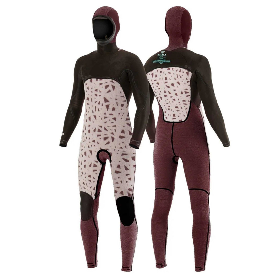 Vissla 7 Seas 4/3 hooded chest zip wetsuit black cold water steamer available at Freeride Surf & Skate NZ.