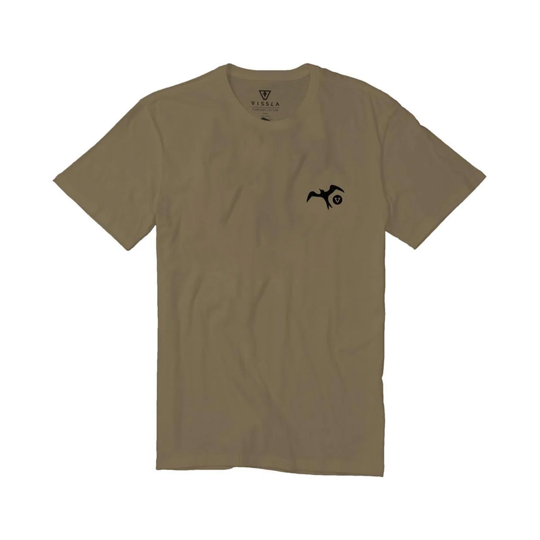 Vissla Coastal Innovators organic blend tee dark earth surf t shirt available at Freeride Surf & Skate NZ.