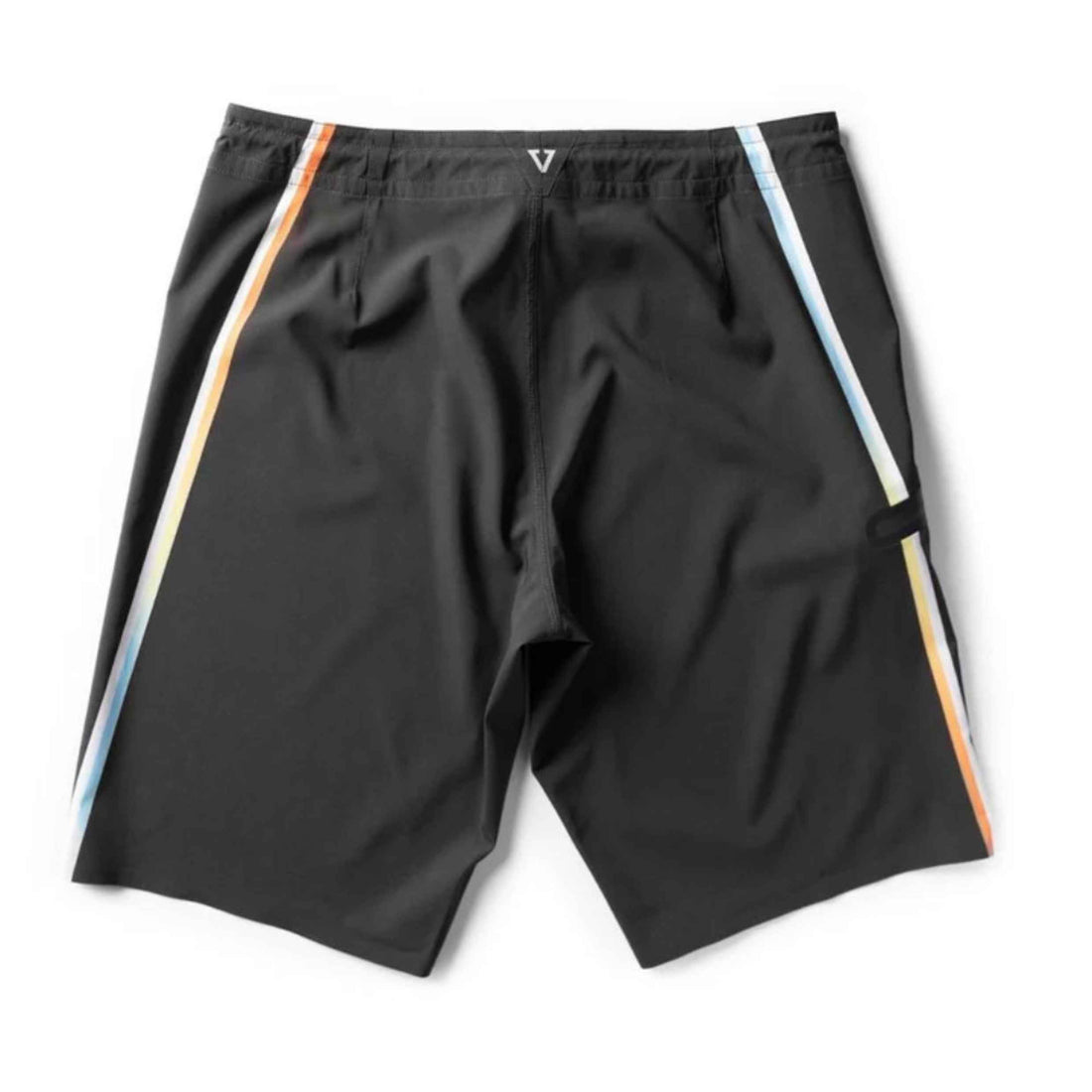 Vissla Recline Pro 21" Boardshort in Black with engineered side print, welded seam construction and side zip pocket.