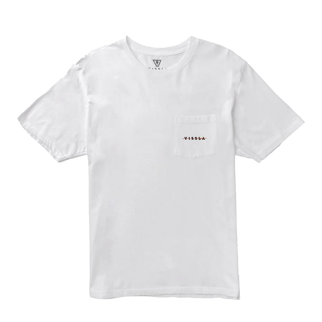 Vissla Skull Island organic cotton tee white with Nathan Kostechko artwork available at Freeride Surf & Skate NZ.