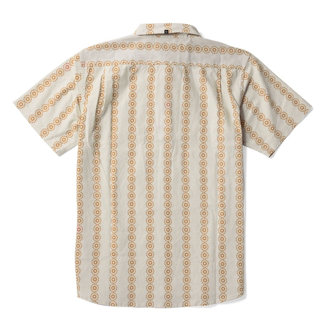 Vissla Solar Spirals Eco Collared SS Shirt in Bone available at Freeride Surf & Skate NZ.