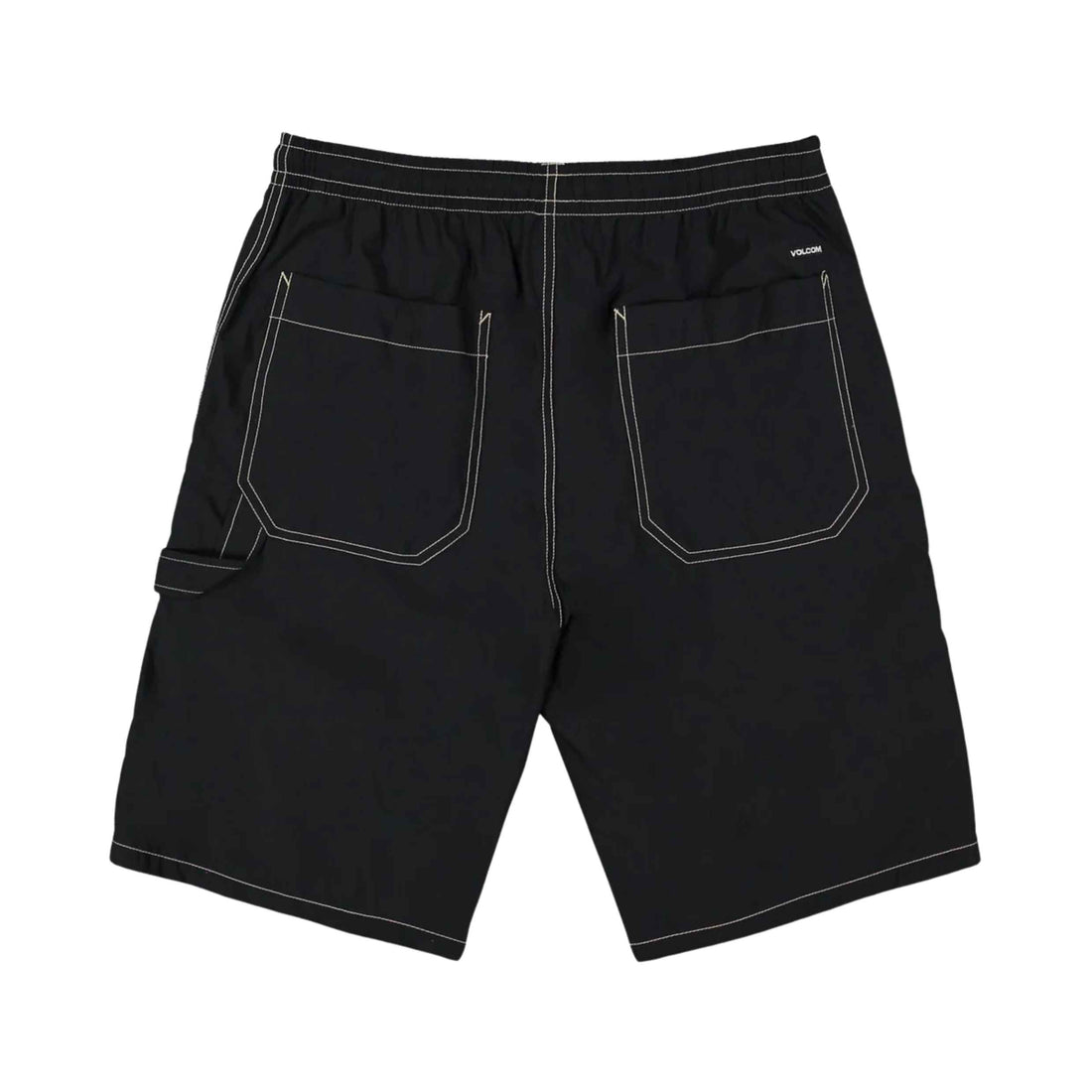 Volcom Boys Distrub Youth Short featuring lightweight nylon fabric, loose fit, elastic drawcord waistband, 19-inch outseam and Volcom Stone Star branding, available at Freeride Surf & Skate NZ.