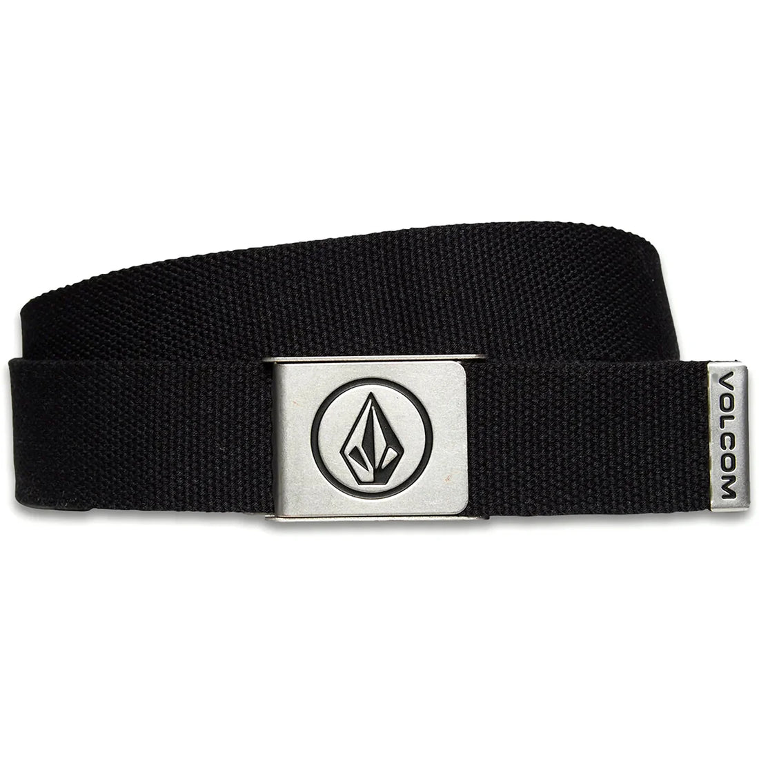 Volcom Circle Stone Web Belt — durable woven belt with Circle Stone metal buckle, available at Freeride Surf & Skate NZ.