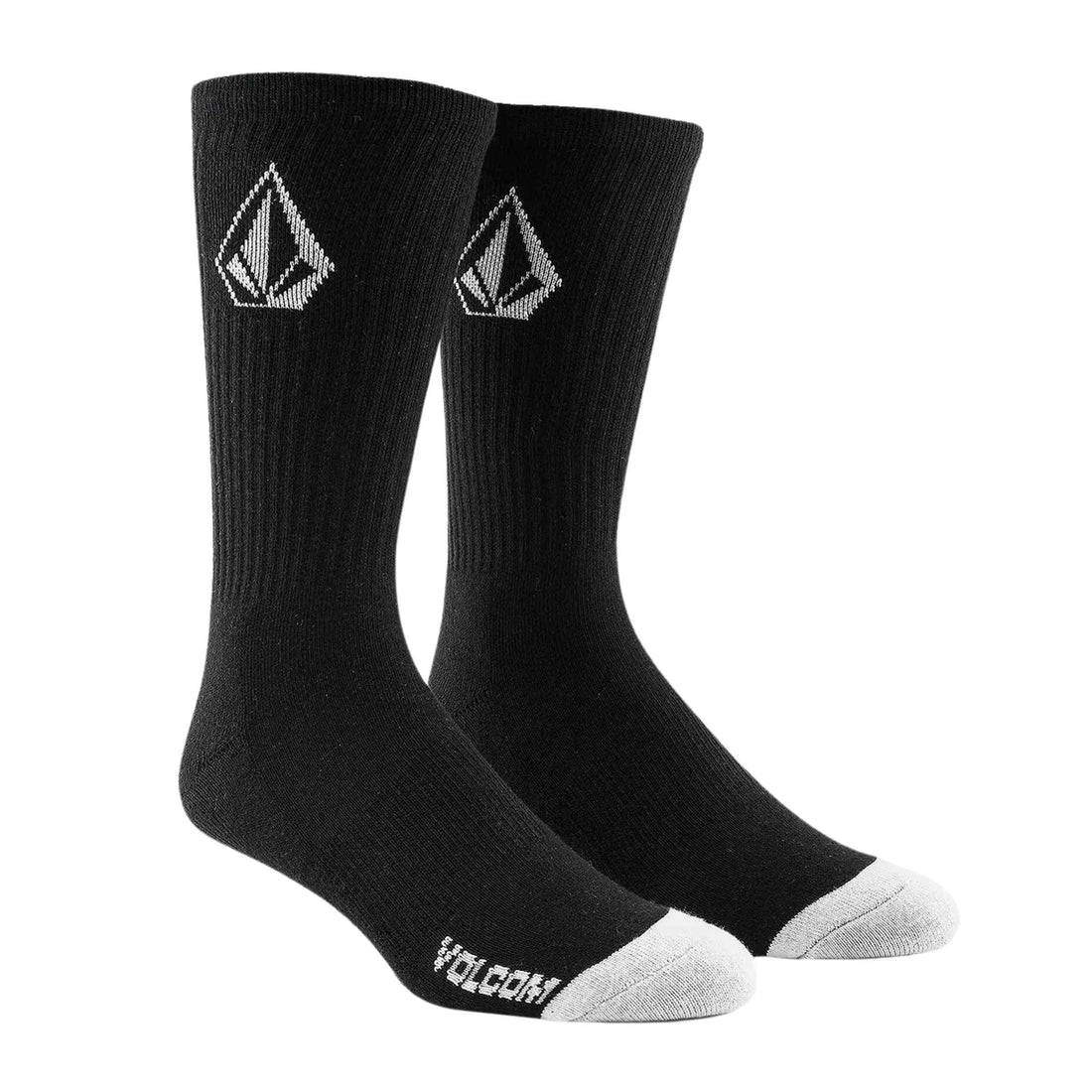 Volcom Full Stone Sock 3 Pack — cushioned cotton-blend skate socks in US size 9–12 with Volcom branding, available at Freeride Surf & Skate NZ.
