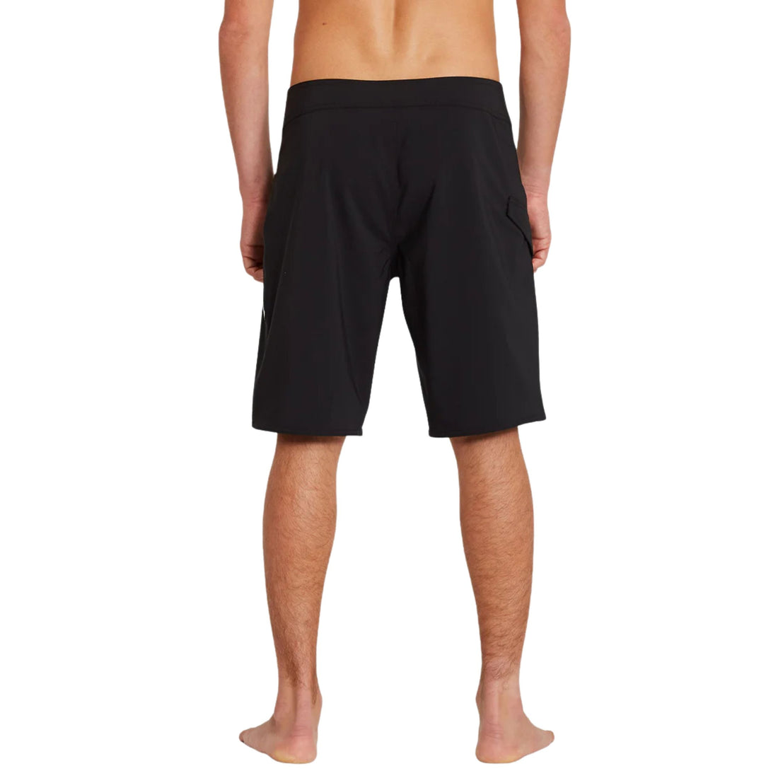 Volcom Lido Solid Mod 20 inch black boardshort with 4-way stretch fabric and Cinch Fly closure, available at Freeride Surf & Skate NZ.