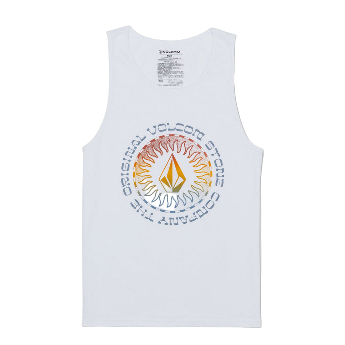 Volcom Sol'd Out Tank in white with chest print, available at Freeride Surf & Skate NZ.

If you’re looking to shed those sleeves, the Sol'D Out Tank is for you. Crafted from heavyweight cotton, this basic-fit tank features a sun-soaked screenprint and durable construction. Featured here in white.

Features

Heavy weight 100% premium ring spun Cotton
Basic fit
Soft hand screen print
Neck and arm hole binding
Interior screen printed neck label