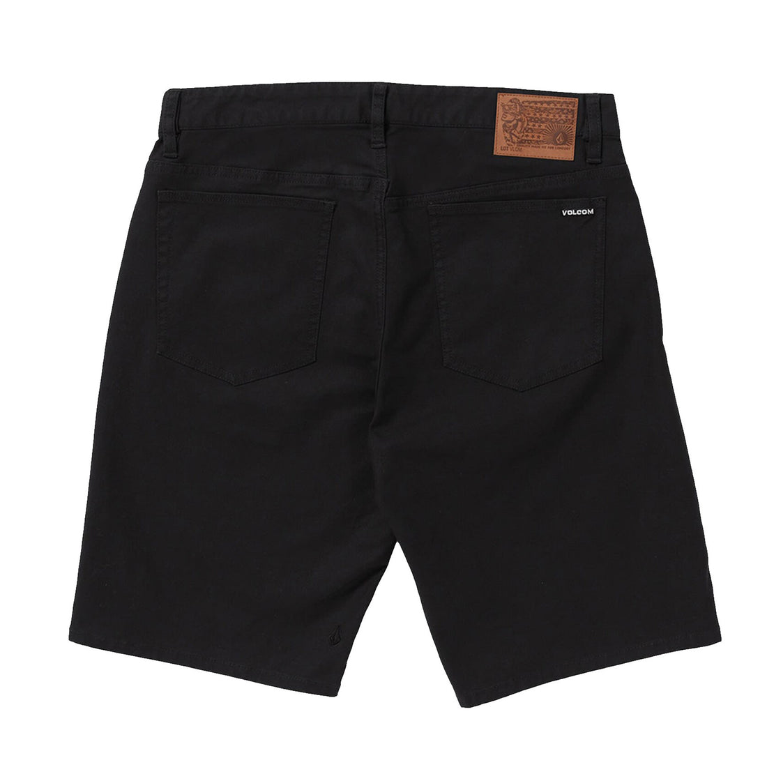 Volcom Modown Canvas 5 Pocket Short in Black with relaxed fit, durable canvas construction and classic five-pocket styling.