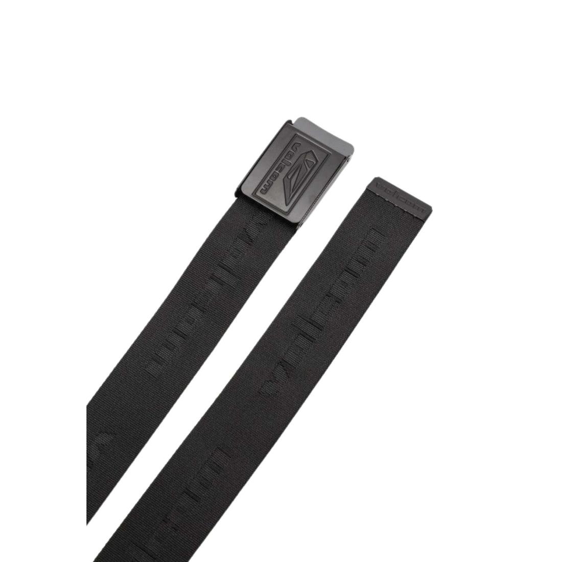 Volcom Modstone Web Belt — black webbed belt with metal Volcom buckle, available at Freeride Surf & Skate NZ.
