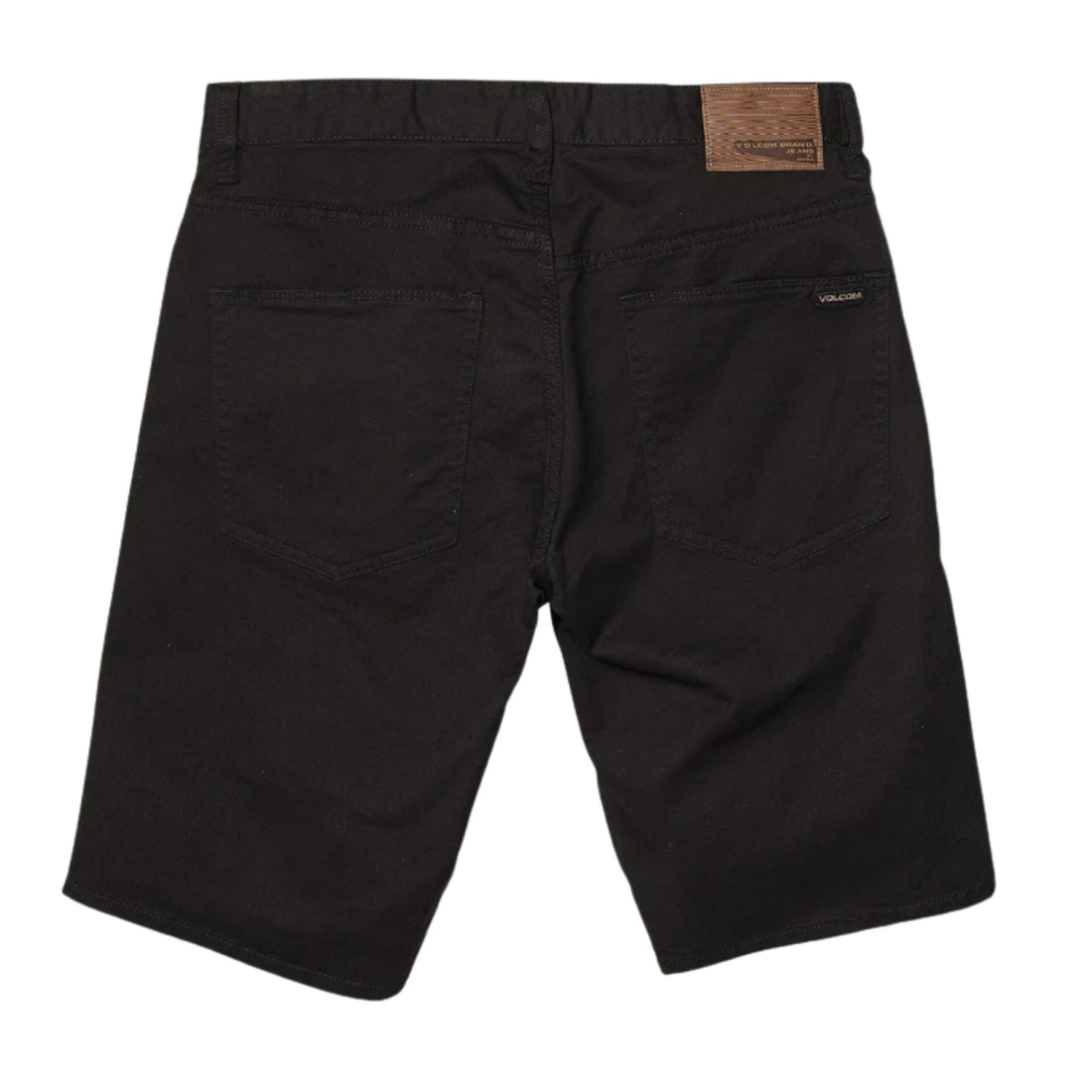 Volcom Solver Lite 5 pocket walkshorts in black with modern fit and 19 inch outseam, available at Freeride Surf & Skate NZ.