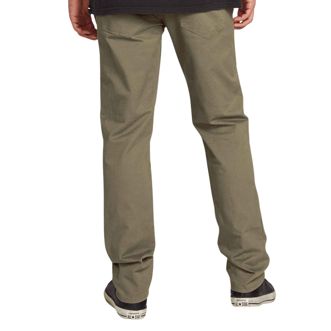 Volcom Solver Lite 5 Pocket Pant in Army Green available at Freeride Surf & Skate NZ.