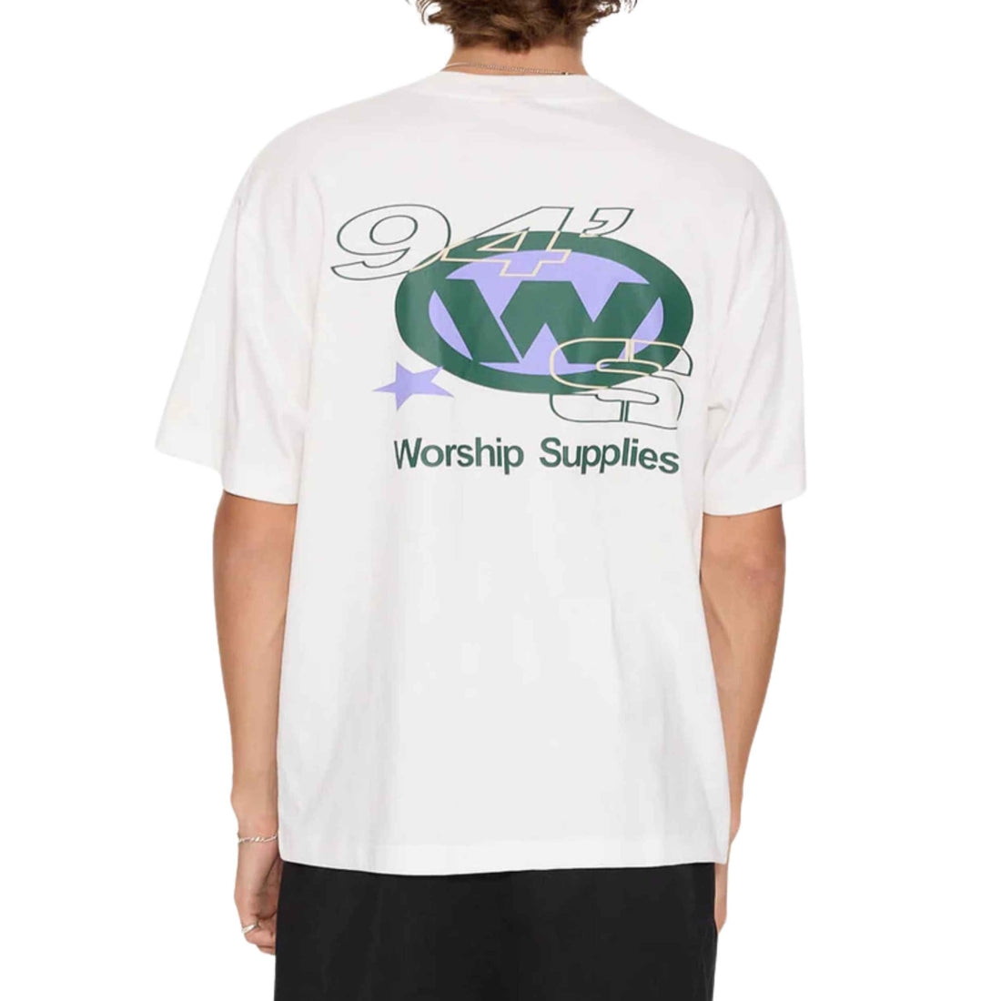 Worship Topper Tee Coconut Milk men's organic cotton t-shirt at Freeride Surf & Skate Auckland NZ