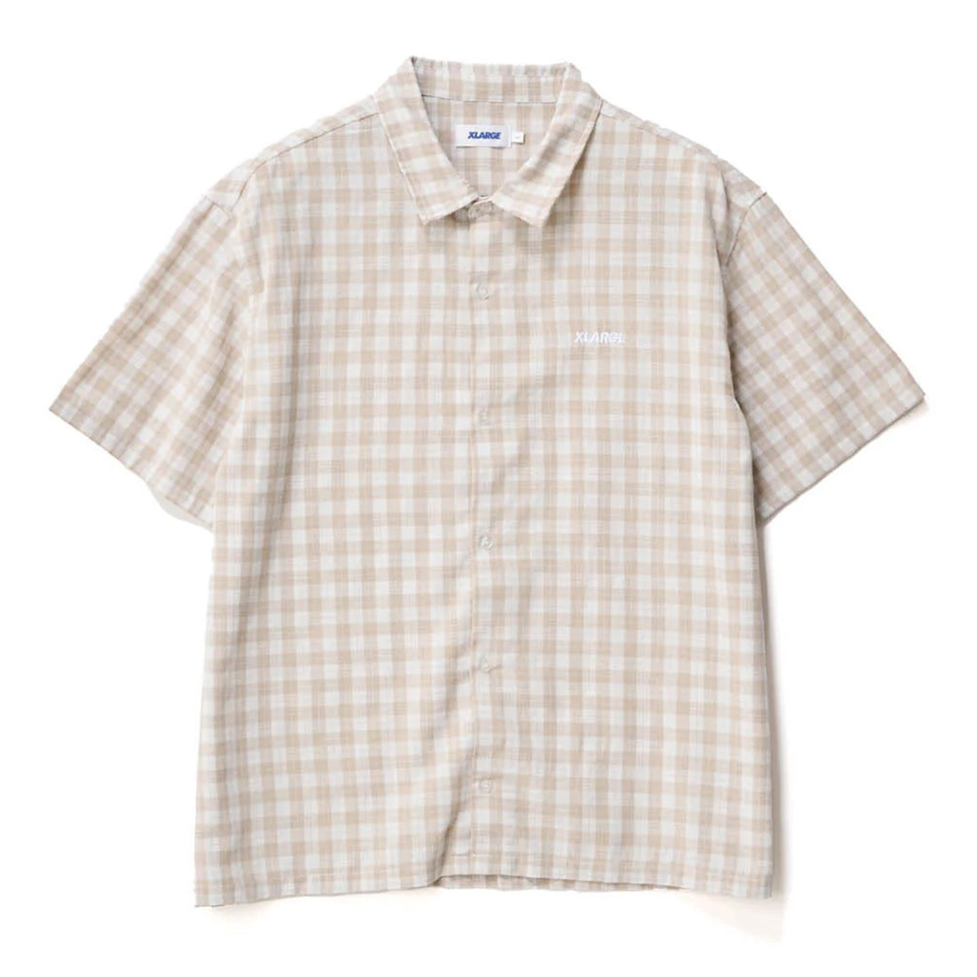 XLarge 91 Oxford SS Shirt in Tan White available at Freeride Surf & Skate NZ.