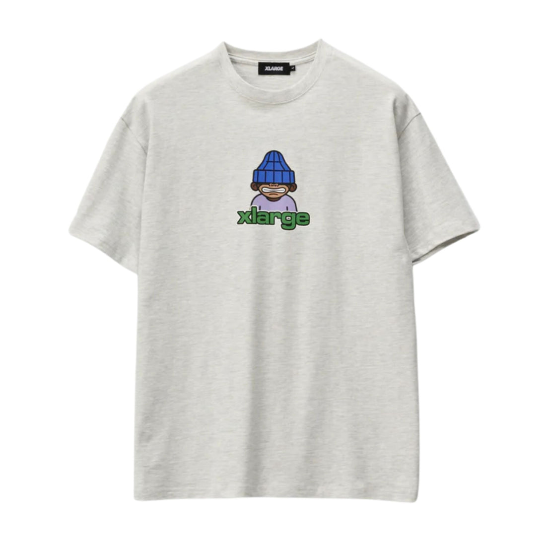 XLARGE Grin Tee in Ash Heather available at Freeride Surf & Skate NZ.