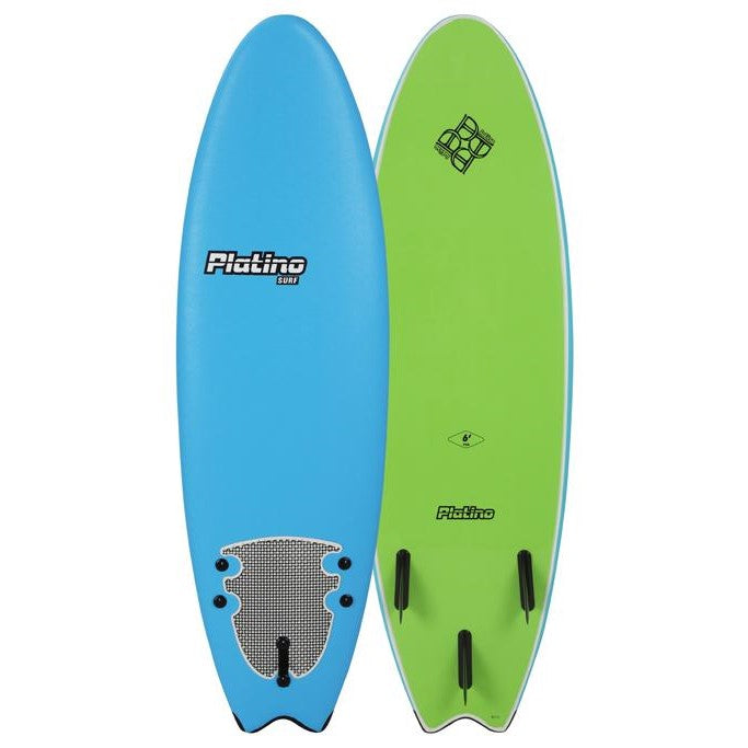 Platino Fish Softboard Surfboard Available Instore & Online at Freeride Surf & Skate NZ Ideal for Beginner Youth Soft Top Surfboards