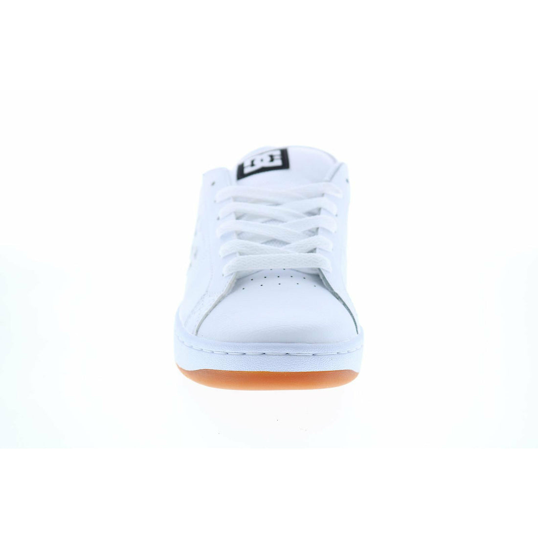 DC Striker men's shoes in White Gum with white leather upper and contrasting gum sole.