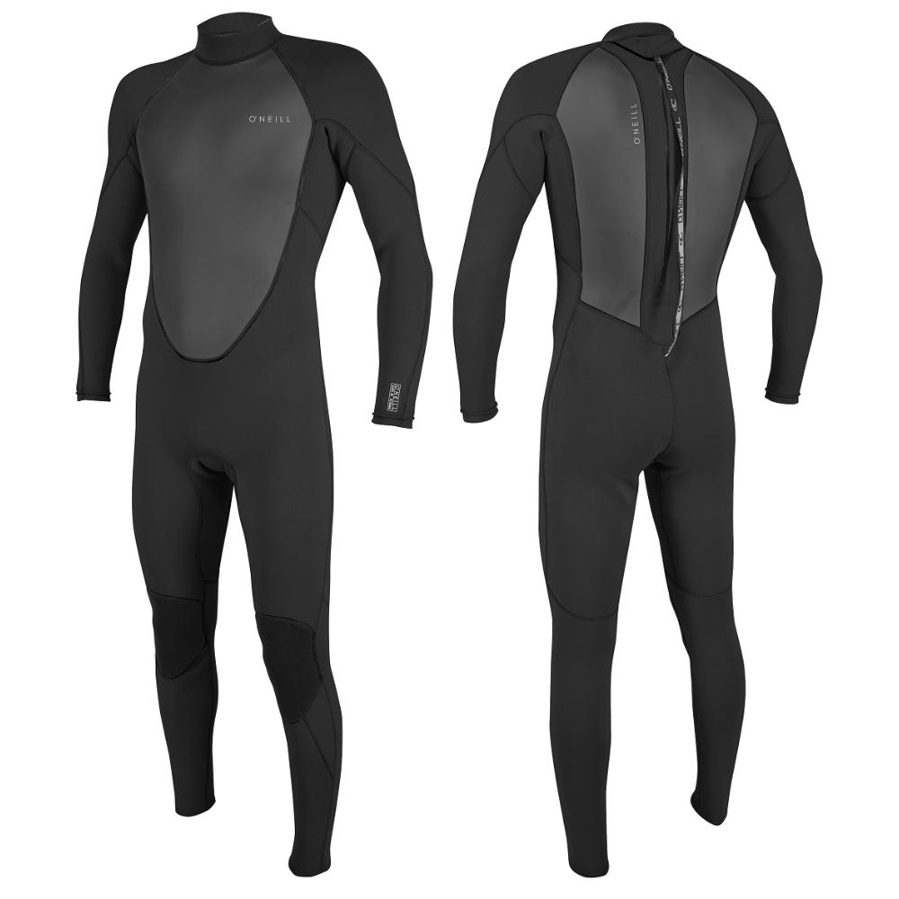 O'Neill Mens Factor 3/2mm backzip wetsuit black full steamer available at Freeride Surf & Skate NZ.