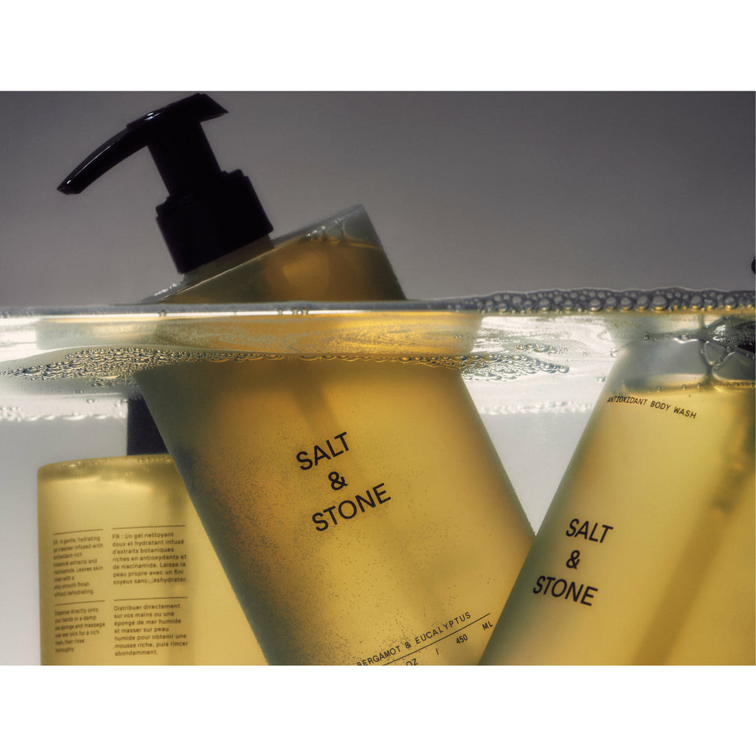 Salt and Stone antioxidant bodywash eucalyptus bergamot hydrating cleanser available at Freeride Surf & Skate NZ.