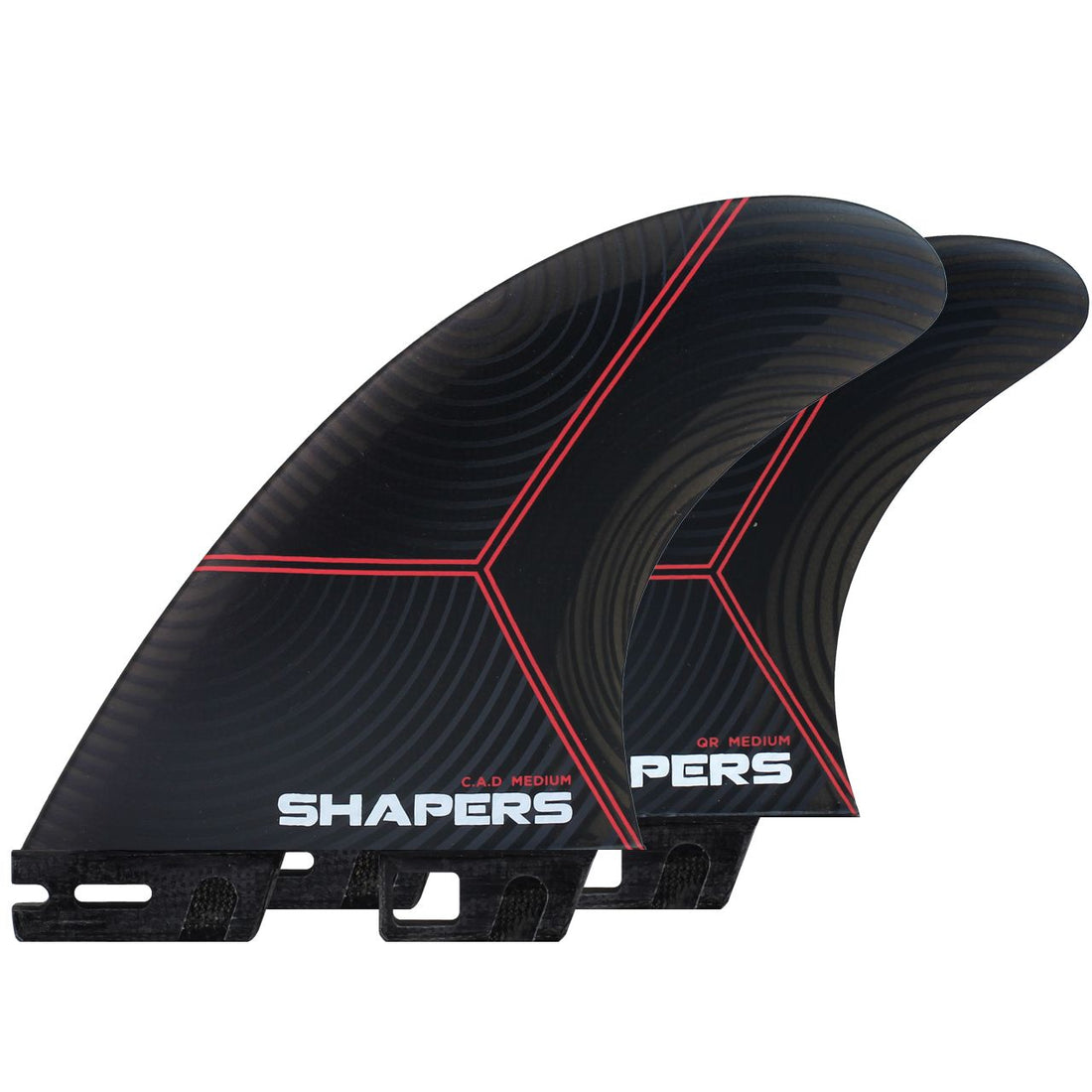 Shapers CAD Airlite medium Shapers 2 five fin set with Darc Drive trailer available at Freeride Surf & Skate NZ.