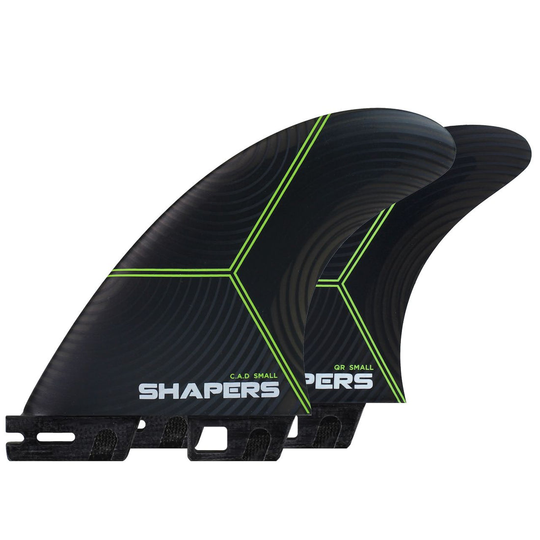 Shapers C.A.D Airlite Small 5 fin set with Darc Drive trailer for Shapers 2 fin systems at Freeride Surf & Skate Auckland NZ