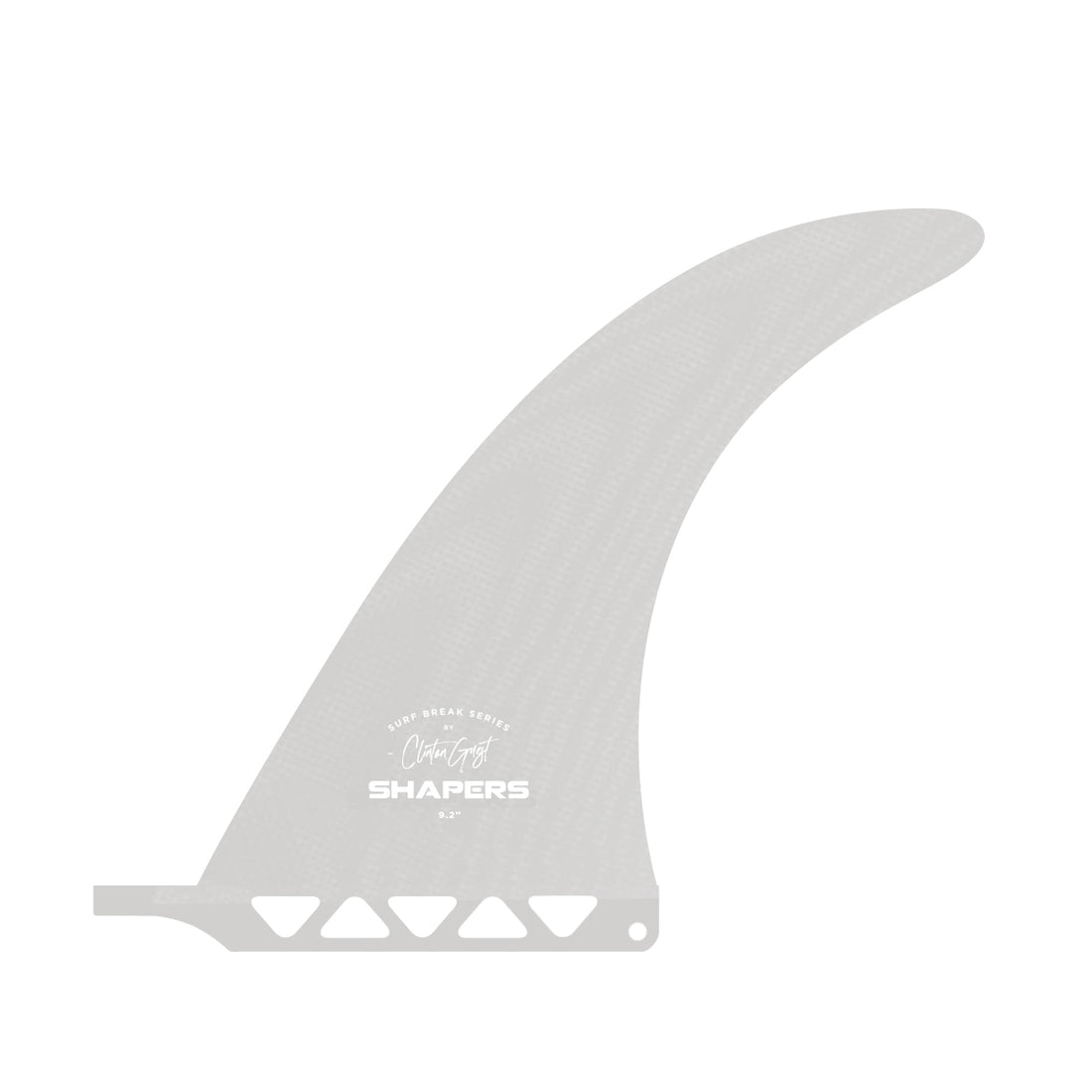 Shapers Clinton Guest 9.2" longboard fin light grey surfboard fin for longboard fin box surf shop Auckland NZ