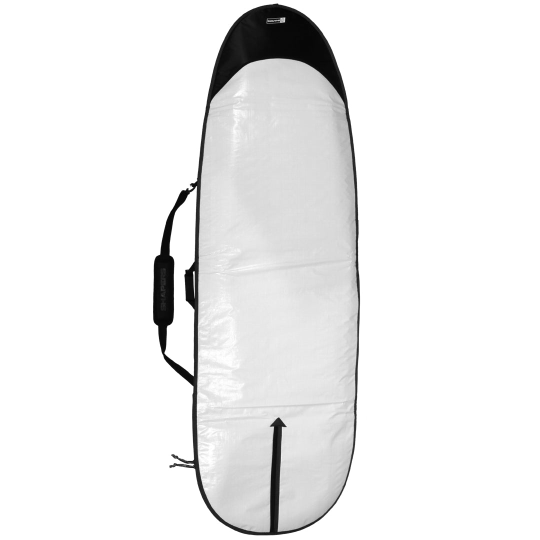 Shapers DayLite Funboard Cover 7’6" — lightweight padded surfboard bag with fin slot and shoulder strap, available at Freeride Surf & Skate NZ.