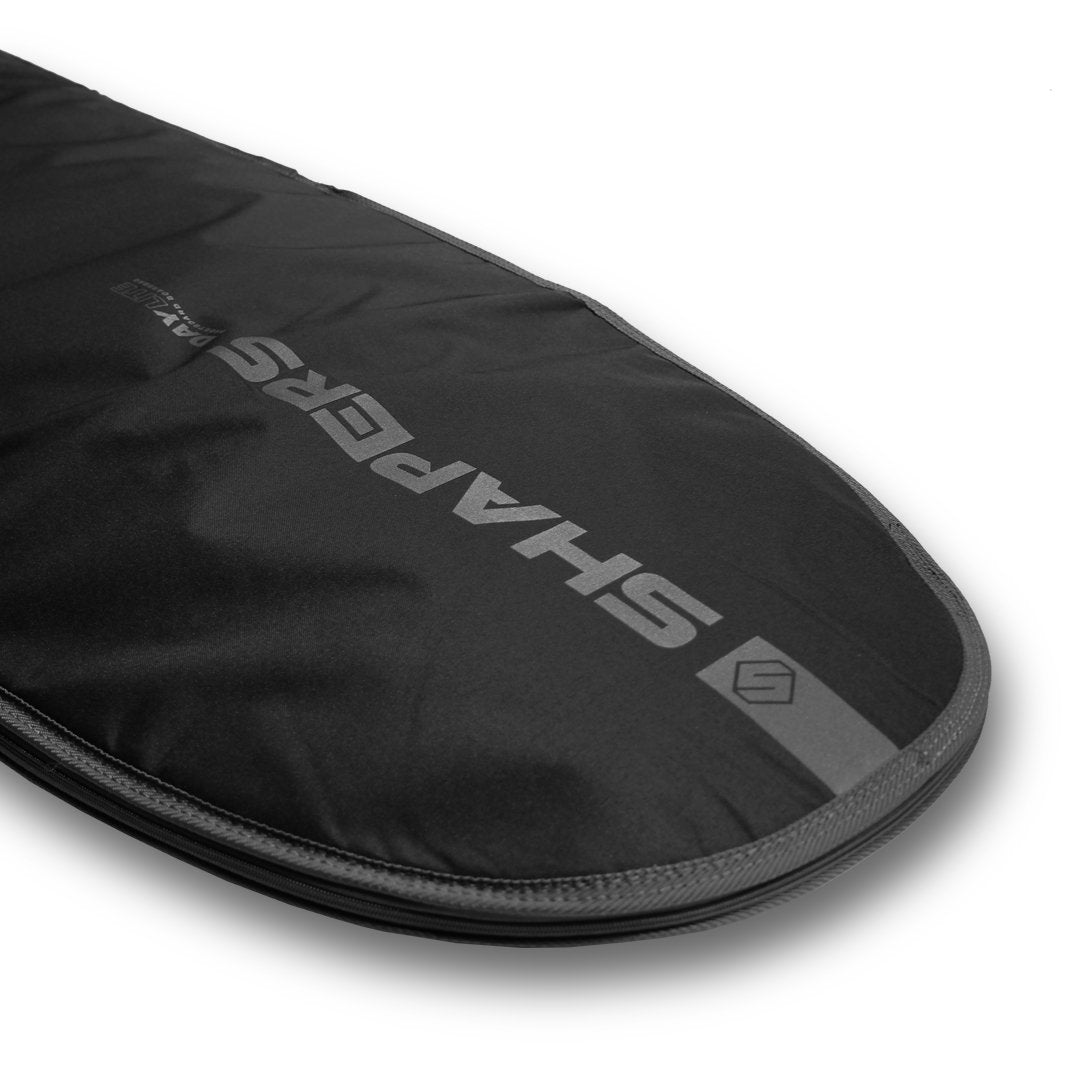 Shapers DayLite Shortboard Cover 5’8" — lightweight padded surfboard cover with shoulder strap and internal pocket, available at Freeride Surf & Skate NZ.