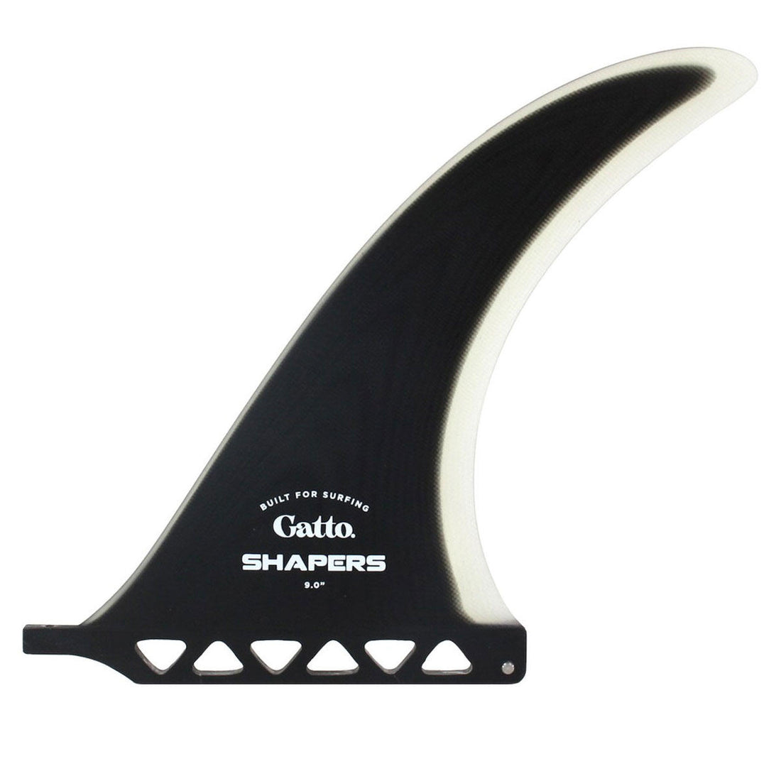 Shapers Gatto 9" longboard fin translucent black surfboard fin for longboard fin box surf shop Auckland NZ