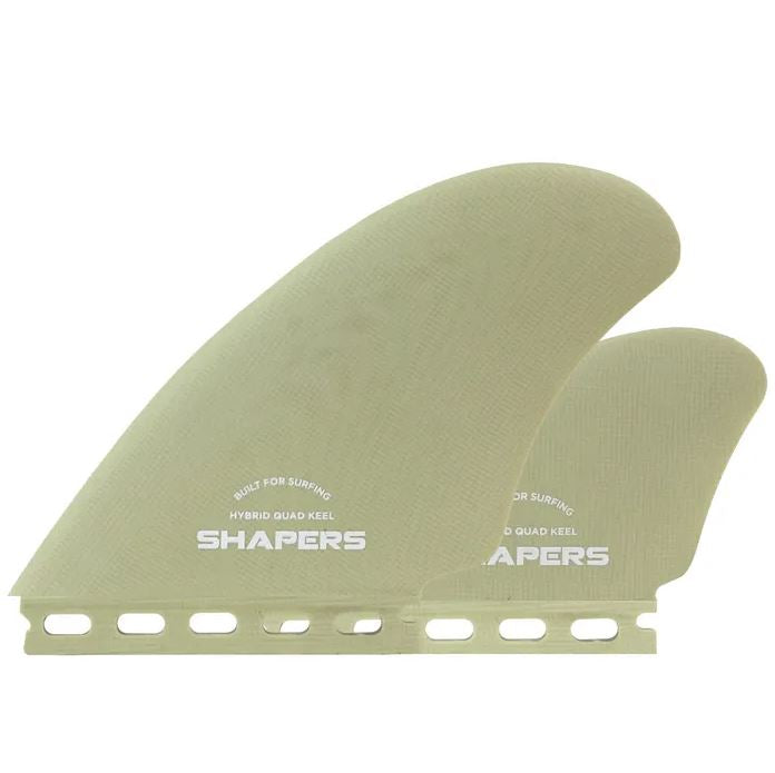 Shapers Hybrid Quad Keel Nude quad fin set for Single Tab Futures fin systems at Freeride Surf & Skate Auckland NZ