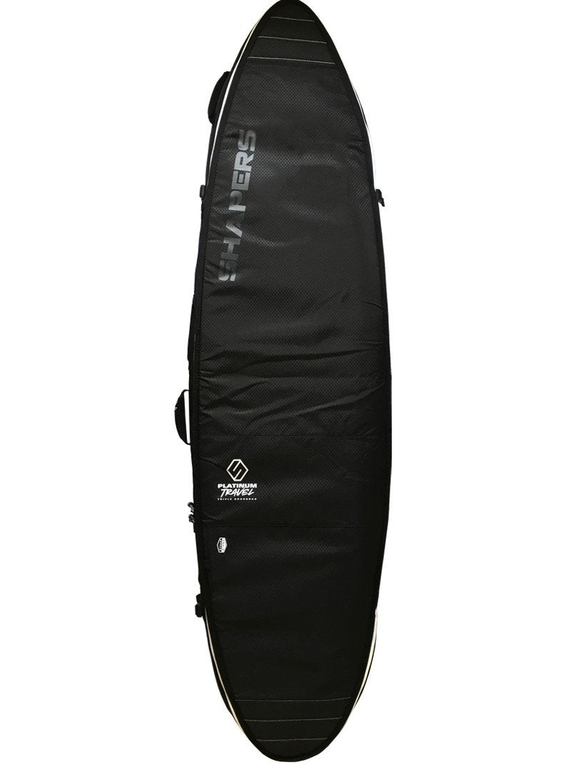 Shapers platinum 6 foot 7 triple surfboard travel bag 3 board board bag available at Freeride Surf & Skate NZ.