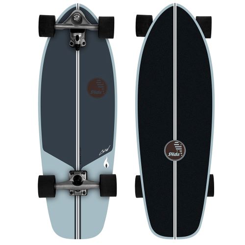 Slide CMC Performance 31-inch surf skate with 70mm Arctic Blue wheels, available at Freeride Surf & Skate NZ.