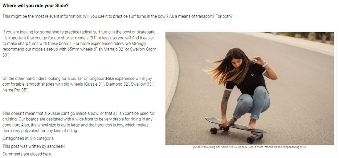 Slide Gussie Avalanche 31-inch surf skate with Slide 3.0 truck and 70mm wheels, available at Freeride Surf & Skate NZ.