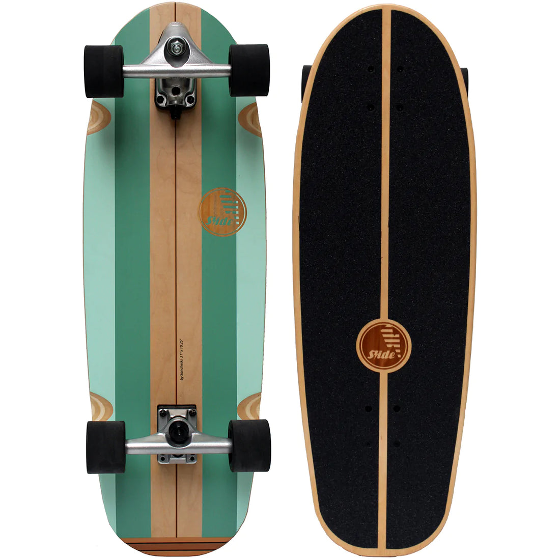 Slide Gussie Avalanche 31-inch surf skate with Slide 3.0 truck and 70mm wheels, available at Freeride Surf & Skate NZ.