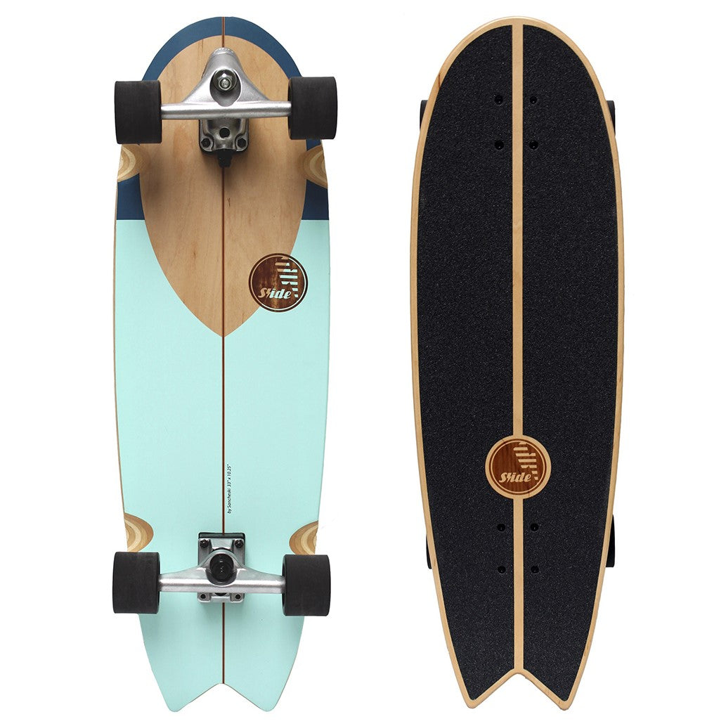 Slide SW Noserider 33-inch surf skate with Slide 3.0 trucks, available at Freeride Surf & Skate NZ.