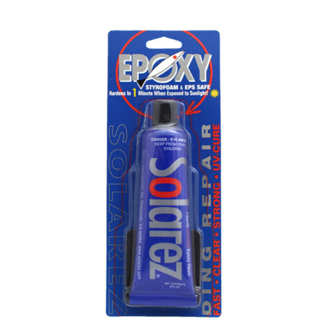Solarez epoxy repair putty UV cure surfboard ding repair resin available at Freeride Surf & Skate NZ.