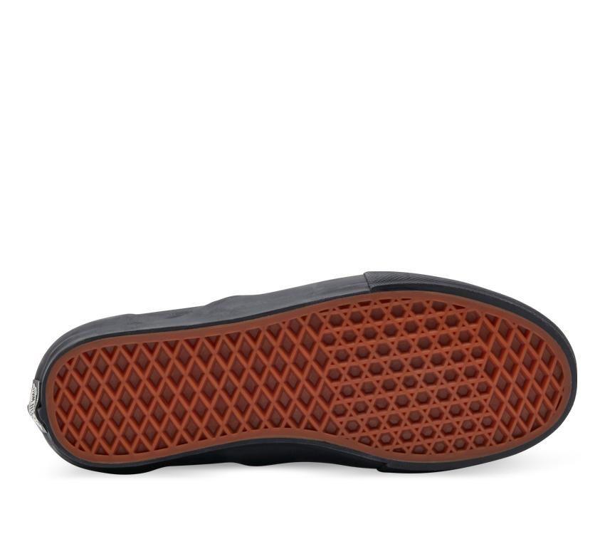 Vans Skate Slip-On shoes in Black Black with suede and canvas upper, black sidewalls and black rubber outsole.